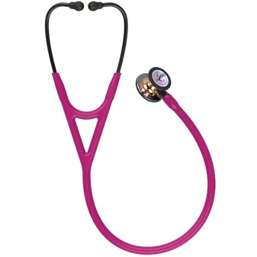 Picture of 3M Littmann 6241 Cardiology IV Stethoscope - High-Polish Rainbow Chestpiece; Raspberry Tube; Smoke Stem And Headset