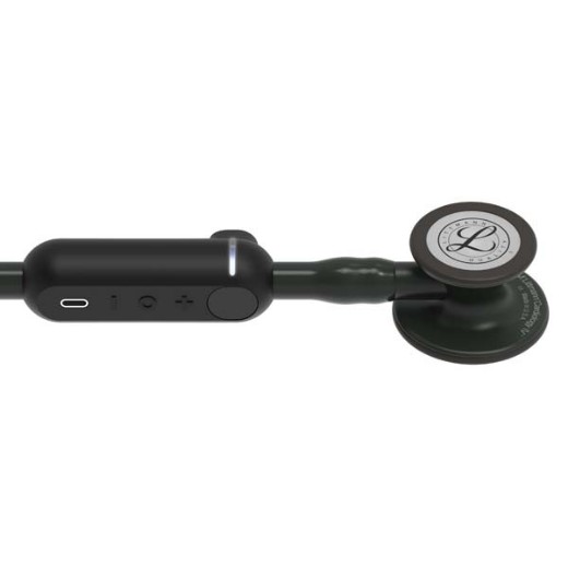 Picture of 3M Littmann 8480 CORE Digital Stethoscope - Black Chestpiece; Tube; Stem And Headset