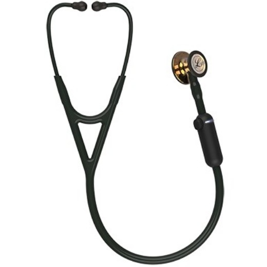 Picture of 3M Littmann 8870 CORE Digital Stethoscope - High-Polish Copper Chestpiece; Black Tube Stem And Headset