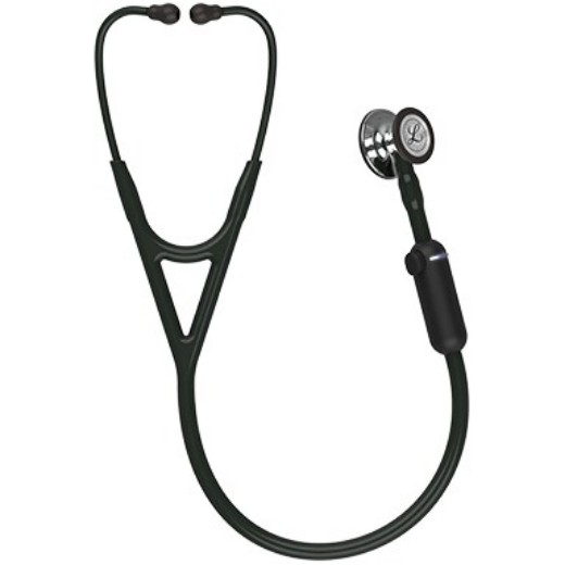 Picture of 3M Littmann 8890 CORE Digital Stethoscope - High-Polish Mirror Chestpiece; Black Tube Stem And Headset