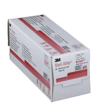 Picture of 3M Steri-Strip Adhesive Skin Closures (Reinforced) 6 X 75mm Red