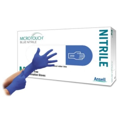 Picture of MICRO-TOUCH Blue Nitrile Gloves Size Medium
