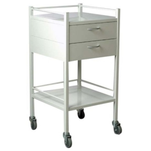 Picture of Trolley Powder Coated 49 X 49 X 90cm 2 Drawer