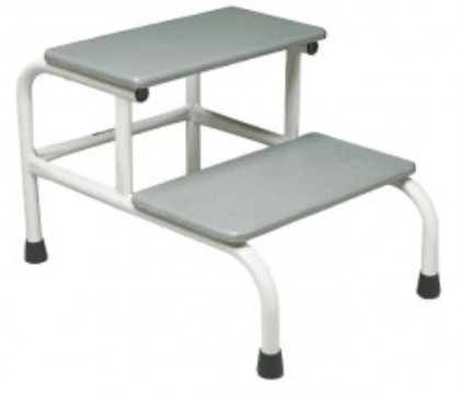 Picture of Step Up Stool Double Powder Coated Grey With Grey Top