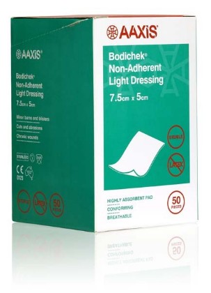 Picture of Bodichek Non-Adhesive Dressing 7 X 5cm Light