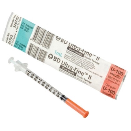 Picture of Syringe Insulin 0.5ml With 30g X 5/16" (8mm) Ultra-Fine Needle BD