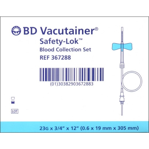 Picture of Vacutainer Winged Blood Collection Set 21g X 19mm Safety Lock