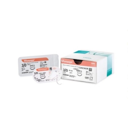 Picture of Monosyn Undyed 3-0 19mm RC 45cm Suture