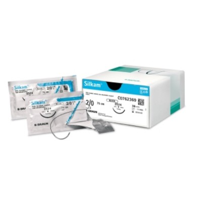 Picture of Silk Black 5-0 19mm RC 45cm Suture