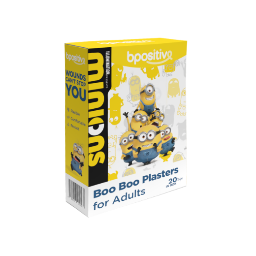 Picture of Bpositive Boo Boo Minion Transparent Strips For Adults (BX20)