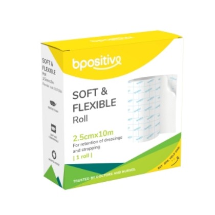 Picture of Bpositive Soft And Flexible Fixation Roll 2.5cm X 10m White