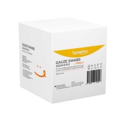 Picture of Bpositive Gauze Square 10cm 8ply Non-sterile