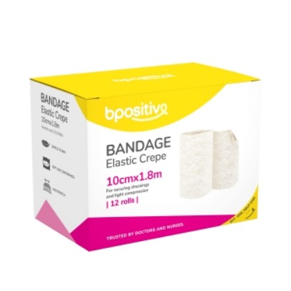 Picture of Bpositive Bandage Elastic Crepe 10cm X 1.8m