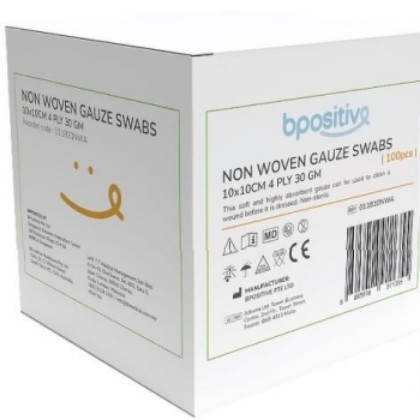 Picture of Bpositive Gauze Square Non-woven 5 X 5cm Non-sterile