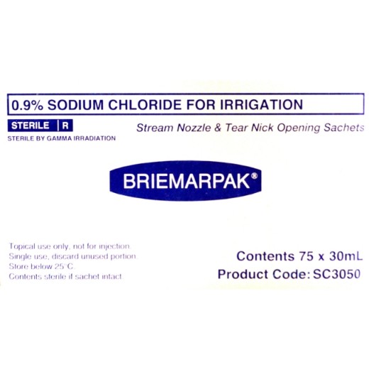 Picture of Sodium Chloride 0.9% Sachets 30ml Box/75