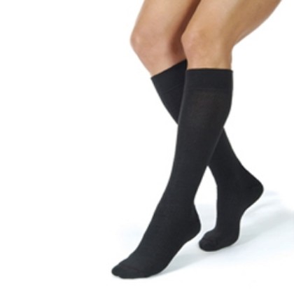 Picture of Jobst Active Knee High Compression Closed Toe Medium Black 15-20 MMHG