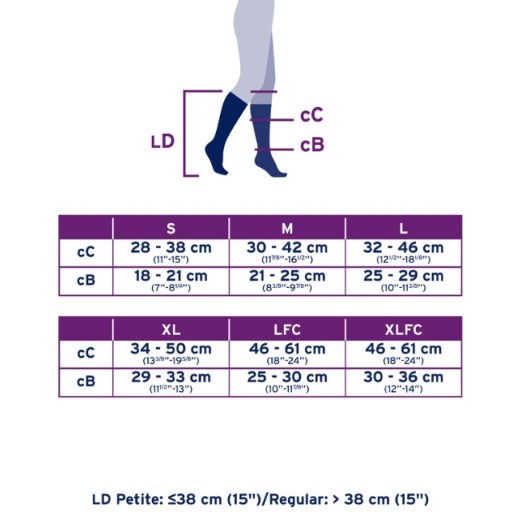 Picture of Jobst Ultrasheer Knee High CT Extra Large Black 15-20 MMHG