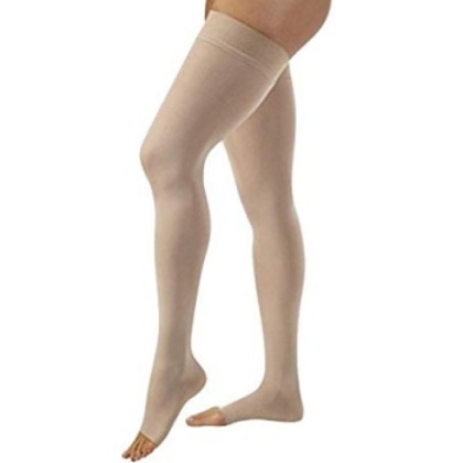 Picture of Jobst Relief Thigh High Compression Socks Open Toe Medium 20-30HG