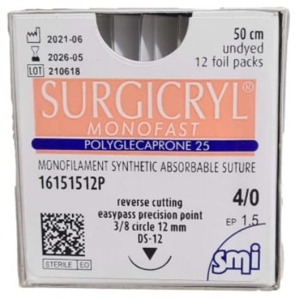 Picture of Surgicryl Monofast 4-0 12mm RC 45cm