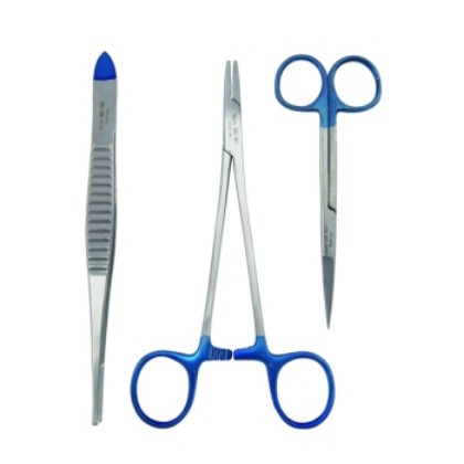 Picture of Instrument Pack Iris Scissor Gillies Forcep Mayo Hegar Needle Holder Sayco - Single Use Sterile