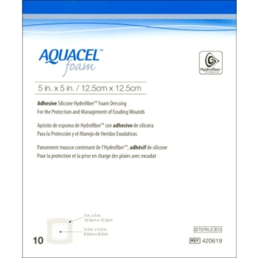 Picture of Aquacel Foam Adhesive Dressing 12.5 X 12.5cm