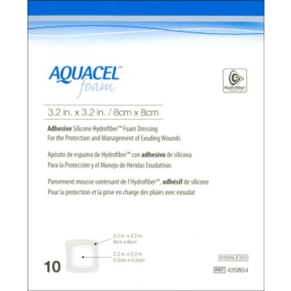 Picture of AQUACEL Adhesive Foam Dressing 10 X 10cm