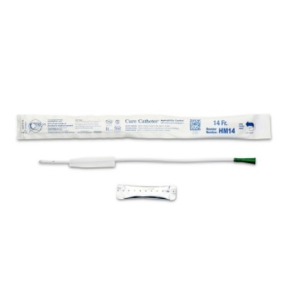 Picture of Cure Catheter Male Hydrophilic 16" Straight Tip FG16