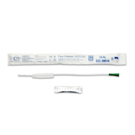 Picture of Cure Catheter Male Hydrophilic 16" Straight Tip FG16