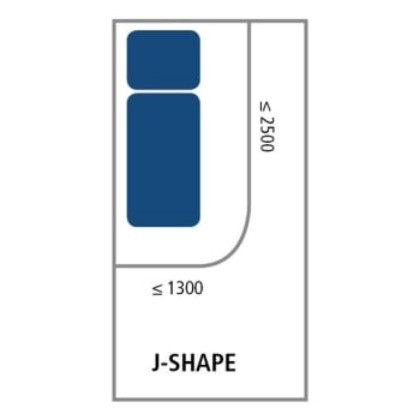 Picture of Curtain Track J Shape 2500 X 1300mm