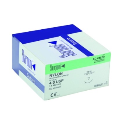 Picture of Sharpoint Nylon 3-0 24mm RC 75cm Suture /36