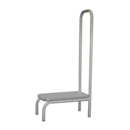 Picture of Step Up Stool Powder Coated With Handrail Grey
