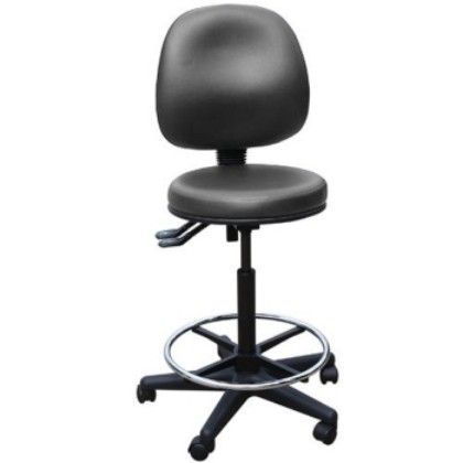 Picture of Stool Surgeon With Footrest And Backrest Grey