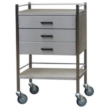 Picture of Trolley 3 Drawer Stainless Steel 60X50X97