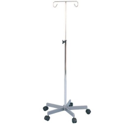 Picture of IV Stand Powdercoated Base With Stainless Steel Pole 2 Prong