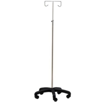 Picture of IV Stand Stainless Steel 2 Prong Plastic Base