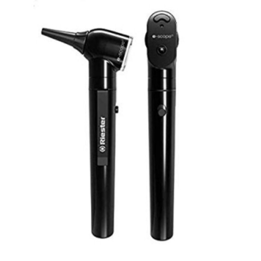 Picture of Riester Diagnostic Set E-scope 2.7V Otoscope/Ophthalmoscope Black