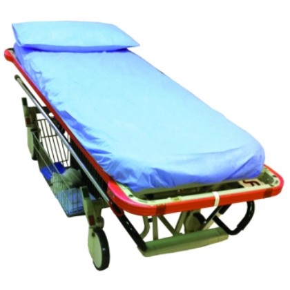 Picture of Bed Sheet Fitted 195 X 80 X 16cm L/Blue Disposable