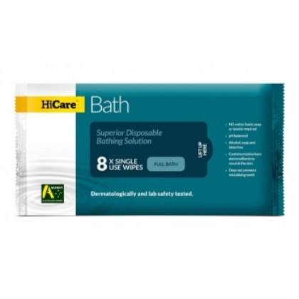 Picture of HiCare Bath 8 Cloth Wipe Bag Bed Bath System
