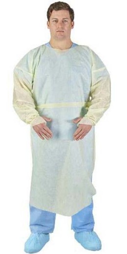 Picture of Gowns Isolation Thumbhook Yellow