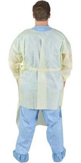 Picture of Gowns Isolation Thumbhook Yellow