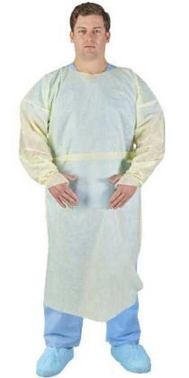 Picture of Basics Tri-Layer Isolation Gown XL Thumbhook Yellow
