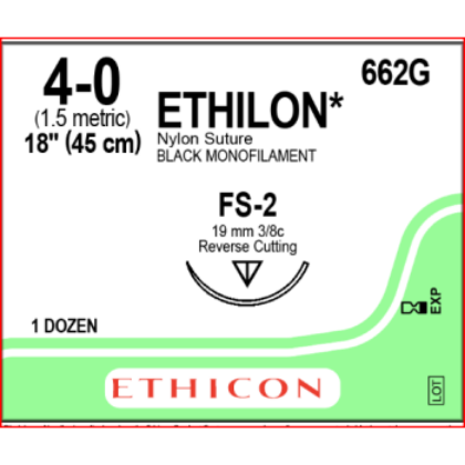 Picture of Ethilon 4-0 19mm FS-2 45cm Suture