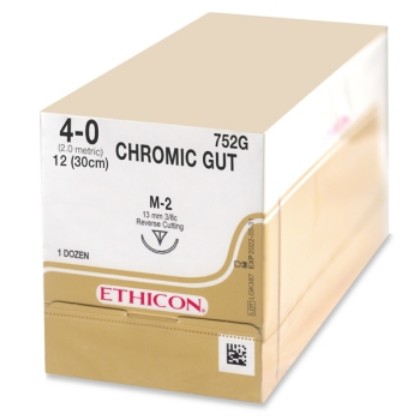 Picture of Chromic Gut 4-0 M-II 13mm 30cm 1/4 Circle
