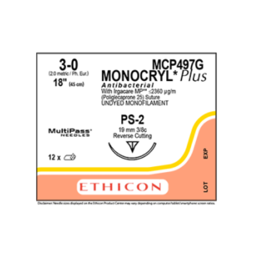 Picture of Monocryl 3-0 19mm Ps-2 45cm