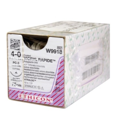 Picture of Vicryl Rapide 4-0 16mm Pc-3 75cm
