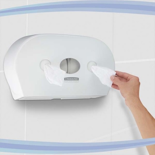 Picture of Kleenex Aquarius* Mini Twin Centrefeed Toilet Tissue Dispenser