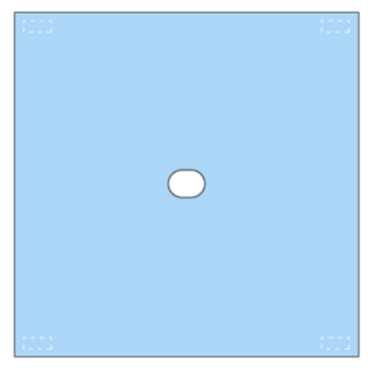 Picture of Drape Compro 75x75cm Adhesive Oval Aperture