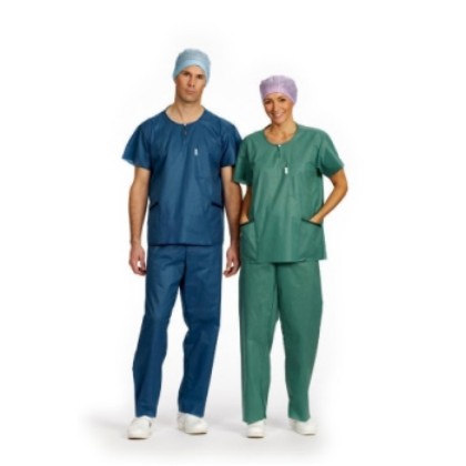 Picture of BARRIER Surgical Scrub Shirt Blue X-Large Single Use