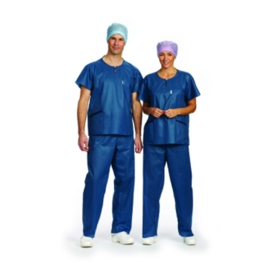 Picture of BARRIER Surgical Scrub Pants Blue Small Single Use