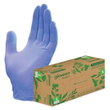 Picture of Avalon Biodegradable Nitrile Powder-Free Exam Gloves - Small